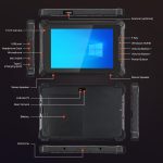 ⁦MUNBYN 2025 Rugged Windows Tablet IRT06, 8" Windows 11 Pro, 8GB+128GB Tough Tablet, 700nit Sunlight Readable, Intel N5100 Rugged PC for Construction, Industrial, 2Y Protection⁩ - الصورة ⁦9⁩