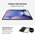 ⁦Samsung Galaxy Tab S10 Ultra AI Tablet, Android Tablet, 12GB RAM, 512GB Memory, AMOLED Display, Anti-Reflection Coating, Includes S Pen, WiFi, Platinum Silver, 36 Month Warranty⁩ - الصورة ⁦2⁩