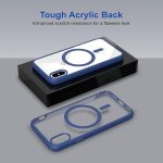 ⁦Dl3 Mobilak Case Magnetic Crystal Clear for iPhone X/iphone XS Case Compatible With Magsafe [Not Yellowing] [Military Protection] [No.1 Strong Magnets] Slim Phone Case Thin Cover (Blue)⁩ - الصورة ⁦4⁩