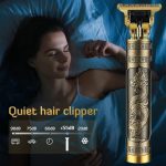 ⁦SHOPPOFOBIX Hair Trimmer For Men Buddha Style Trimmer, Professional Hair Clipper, Adjustable Blade Clipper, Shaver For Men, Retro Oil Head Close Cut Trimming Machine, 1200 mah battery, Gold⁩ - الصورة ⁦4⁩