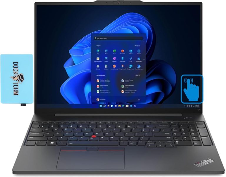 LENOVO ThinkPad E16 Gen 1 Business Laptop 16.0" Touch IPS WUXGA Display (Intel 13th Gen i5-1335U, 16GB RAM, 512GB SSD, Backlit KYB, Fingerprint Reader, 2 Thunderbolt 4, WiFi 6, Win 11P) w/Hub