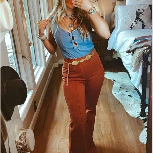 ⁦Waist Belt Elegant Stainless Steel Belt for Women's and Girl's Perfect for Jeans and Modern Styles HighQuality Accessory for Fashion Enthusiasts and Trendsetters⁩ - الصورة ⁦2⁩