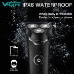 ⁦V-319 Cordless Electric Shaver – 4-Way 3D Heads – Dry, Wet & Shower Use – Smooth & Perfect Shave⁩ - الصورة ⁦2⁩