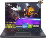 acer Predator Triton 300 SE 14 Gaming Laptop 14" FHD+ IPS 165Hz Intel 14-Core i7-12700H 16GB DDR5 512GB SSD GeForce RTX 3060 6GB RGB Backlit Fingerprint Thunderbolt Win11 Black + HDMI Cable