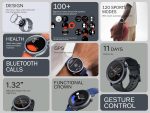 ⁦CMF by Nothing Watch Pro 2, 1.96" Ultra-Clear AMOLED Smartwatch, Advanced Health Monitoring, AI Features, Dark Grey⁩ - الصورة ⁦3⁩