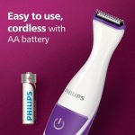 ⁦Philips Essential Bikini Trimmer. Trim. Shave & Style. Mini Shaving Head Included. Portable. Battery, Brt38315. 2 Years Warranty, Whitepurple⁩ - الصورة ⁦7⁩