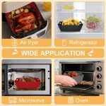 ⁦DUXAA 3 Pcs Air Fryer Silicone Liners, 8.5" Square, Grey, Silicone, Molded, Air Fryer Liners, for 4-8 Quart Air Fryers⁩ - الصورة ⁦3⁩