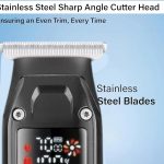 ⁦Hair & Beard Trimmer v-964 Stainless Steel Blades Motor Turbo 7000 RPM USB Charger 3 Shaving Combs Runtime 100 Minutes Charging Time 1.5 Hours Travel Size⁩ - الصورة ⁦4⁩