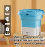 ⁦Krneaoch 6L 36W Portable Washer, Portable Washing Machine with Blue Light Sterilization, Mini Washing Machine, Washing Machine Small Folding, Lightweight and Easy to Bring and Store⁩ - الصورة ⁦4⁩