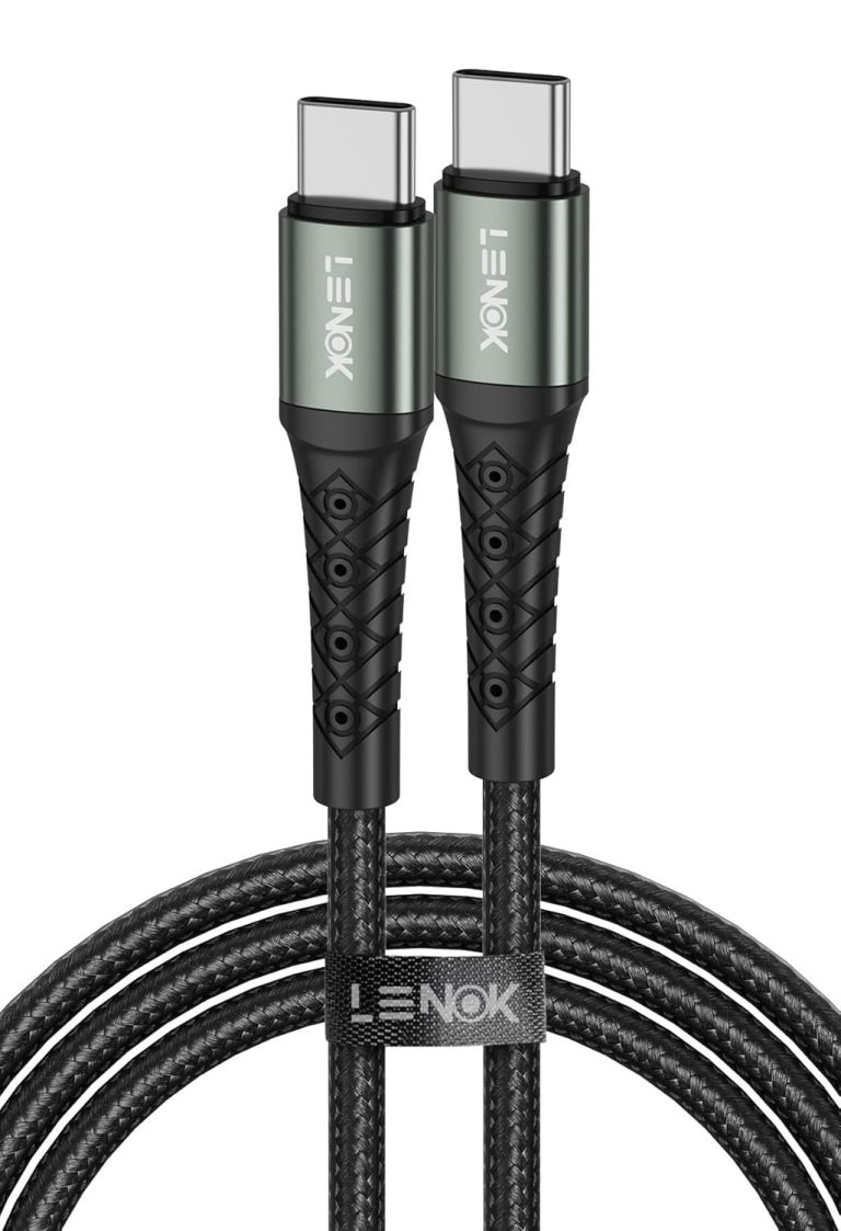 LENOK USB C Charger Cable 60W type C to type C Cable PD 3.0(4ft/1.2m), Compatible with iPhone 15/15 Pro/Samsung Galaxy S23/22/Z Fold/Z Flip/Google Pixel 7/MacBook Air iPad Pro/Mini iPad, etc. (1.2 M)