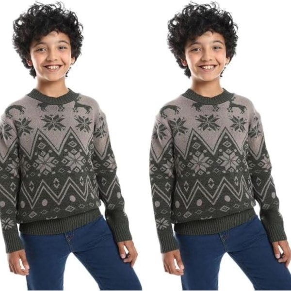 CAESAR Boys Wool Boys Pullover With Multi Design Pullover