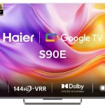 Haier 55 Inch 4K UHD QLED Smart TV Built-in Receiver, Silver - H55S90EU
