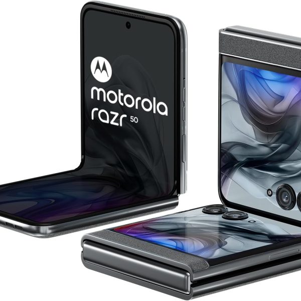 Motorola razr 50 (Koala Grey, 8GB RAM, 256GB Storage) | 3.6" External AMOLED Display | 6.9" AMOLED 120Hz Display | 32MP Selfie Camera