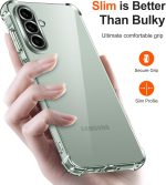 ⁦I فولر جراب حماية شفاف من السيليكون لموبايل سامسونج جالاكسي A56 شبكة الجيل الخامس 5G مع زوايا واقية مضادة للصدمات، غطاء حماية شفاف رفيع وناعم ومرن من البولي يوريثين الحراري مقاوم للخدش⁩ - الصورة ⁦8⁩