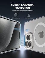 ⁦جراب حماية ماج سيف لموبايل ايفون 16 برو ماكس فقط من لاميكال [شفاف للغاية ومضاد للاصفرار] [حماية من السقوط من الدرجة العسكرية] مقاوم للخدش، حماية الشاشة والعدسات، مغناطيس قوي⁩ - الصورة ⁦5⁩