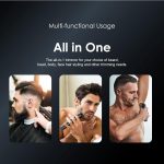 ⁦اورايمو مجموعة حلاقة متعددة لاسلكية لتشذيب الشعر للرجال، وقت تشغيل 90 دقيقة، ماكينة حلاقة احترافية للرجال، ماكينة حلاقة شعر للرجال للوجه والرأس والجسم وتشذيب دقيق ومظهر عصري⁩ - الصورة ⁦2⁩