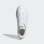 ⁦Adidas Grand Court Base Faux Leather Contrast-Stripe Back-Logo Low-Top Lace-Up Tennis Sneakers for Men - Ftwr White and Core Black, 46 2/3⁩ - الصورة ⁦3⁩