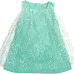 Access Kids Tulle Sleeveless Dress For Girls-Mint Green-9-12Month