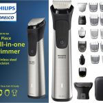 Norelco Multigroom Series 9000-21 piece Men's Grooming Kit for beard, body, face, nose, ear hair trimmer w/premium storage case, MG9510/60