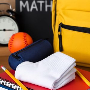 ⁦Sam Socks Kids Set of 3 Half Long School Plain Socks White size 30-33 EU⁩ - الصورة ⁦5⁩