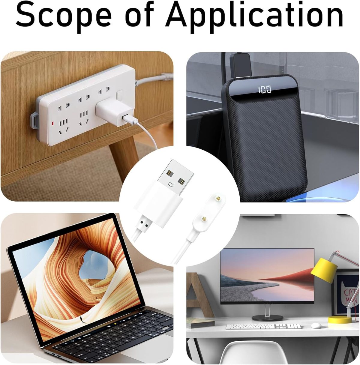⁦Watch Charger for Hua-wei Smart Watch Charger Fit/Fit 2/Fit Mini/Fit New, Hua-wei Band 9/Band 8/Band 7/Band 6/6 Pro, Honor Band 9/7/6/Watch ES, Sam-sung Galaxy Fit 3, Hua-wei⁩ - الصورة ⁦7⁩