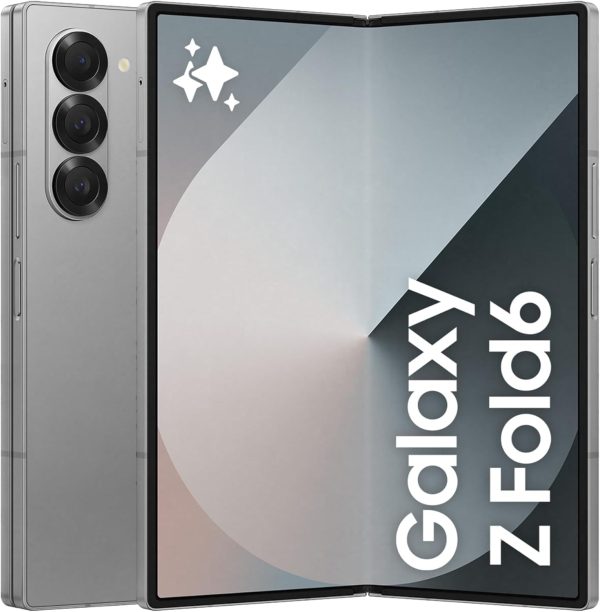 SAMSUNG Galaxy Z Fold6, AI Phone, 12GB RAM, 512GB Storage, Silver Shadow, Android Smartphone, 50MP Camera, Big Screen, Multi-tasking, S Pen, Long Battery Life, UAE Version