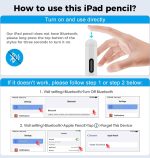 ⁦قلم ستايلس لايباد الجيل 9 و10، شحن سريع لقلم آبل ايباد مع خاصية رفض راحة اليد، متوافق مع ايباد 2018-2024 الجيل 10/9/8/7/6، ايباد برو 13 بوصة M4/12.9 بوصة/11 بوصة، ايباد اير 3/4/5/M2، ايباد ميني 5/6⁩ - الصورة ⁦7⁩