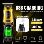 ⁦VGR V-981 Professional Hair Clipper Corded & Cordless with LED Display & Turbo Mode Function | Runtime: 150 min Trimmer for Men -1 year warranty(Gold)⁩ - الصورة ⁦5⁩
