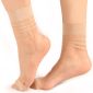 Charmaine Women Ankle-High Ultra Sheer Socks With Striped Cuffs