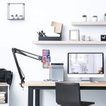 ⁦SHAWE Cell Phone Holder, Clip Clamp for Desk, Universal Stand Mount With Flexible 360 Rotation, Long Arm Bracket for 3.5-6.5in Devices, Mobile Stand for Bed, Office, Kitchen⁩ - الصورة ⁦7⁩