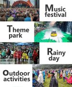 ⁦GUKOY Rain Coat Poncho for Adult, 2 Pack Women Men Reusable Raincoats Emergency with Hood and Drawstring⁩ - الصورة ⁦4⁩