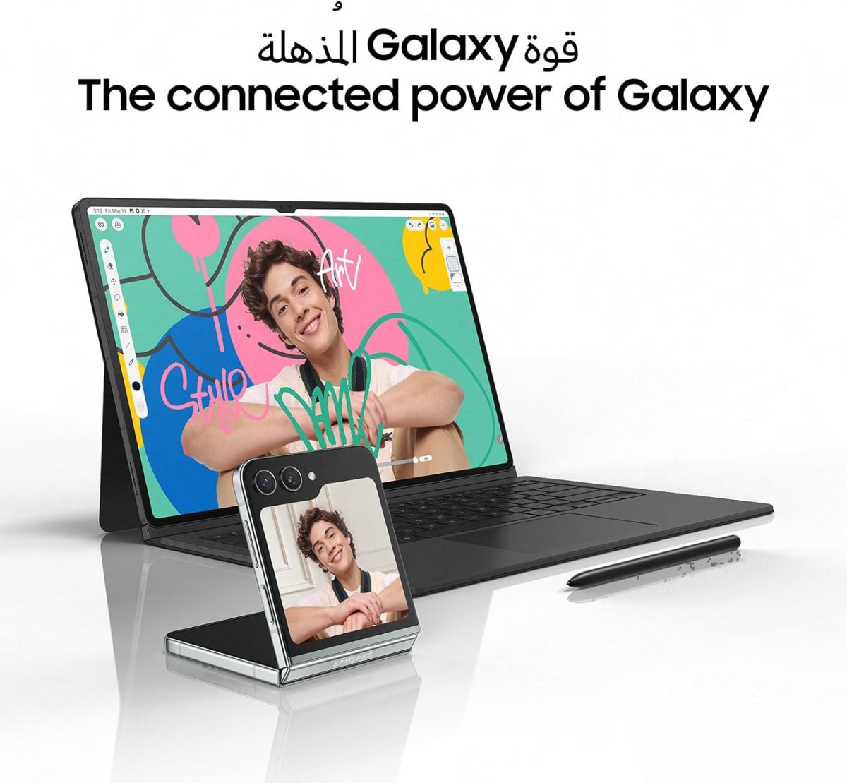 ⁦Samsung Galaxy Tab S9+ 5G Android Tablet, 12.4 inches display, 12GB RAM, 256GB Storage MicroSD Slot, S Pen Included, Graphite-1 Year Warranty/Local Version⁩ - الصورة ⁦10⁩