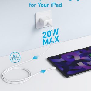 ⁦Anker USB C Charger 20W, PIQ 3.0 Durable Compact Fast Charger, for iPhone 13/13 Mini/13 Pro/12, iPhone 14,iPhone 14 Pro Galaxy, Pixel 4/3, iPad/iPad mini⁩ - الصورة ⁦5⁩