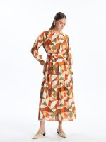 LC WAIKIKI Woman Patterned Long Sleeve Shirt Dress - الصورة 3