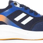 Women's Sportive Knit Sneakers – Stylish Printed Design (Navy Blue, 40)
