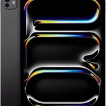 Apple iPad Pro 11-inch (M4): Ultra Retina XDR display, 256GB, Landscape 12MP Front Camera/12MP Back Camera, LiDAR scanner, Wi-Fi 6E, Face ID, All-Day Battery Life, Standard glass - Space Black