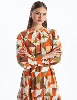 LC WAIKIKI Woman Patterned Long Sleeve Shirt Dress - الصورة 5