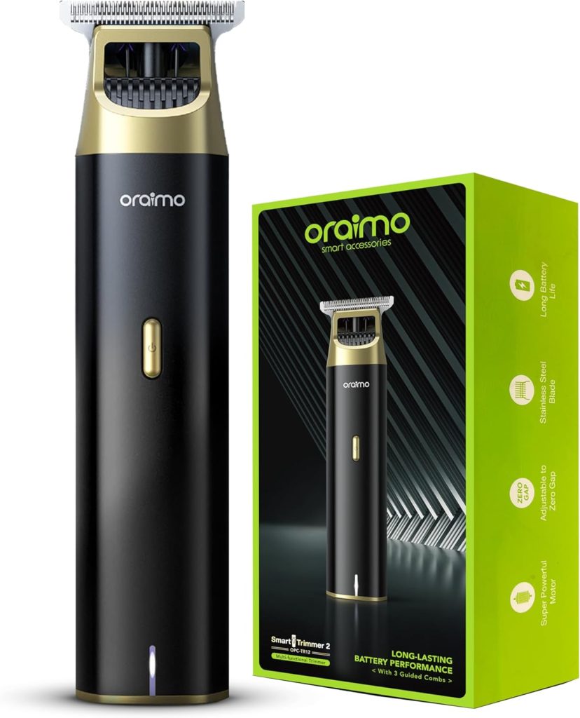 Oraimo BEARD & BODY Trimmer | balls friendly Skin Protected Blades | 150MIN RUN TIME | Self-Sharpening Blades | Travel Lock | Type-C Fast Charging (OPC-TR12)