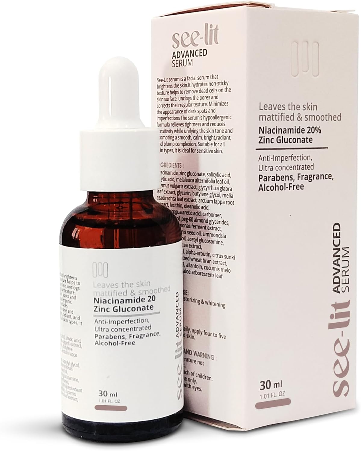 SEE-LIT Advanced Serum Niacinamide 20% Zinc Gluconate 30ml
