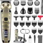 VGR 095 Beard Trimmer for Men, 7 in 1 Waterproof Cordless Hair Trimmer and Trimmer, Electric Shavers with T-Blade, Grooming Kit for Nose Body Ear Mustache