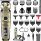 VGR 095 Beard Trimmer for Men, 7 in 1 Waterproof Cordless Hair Trimmer and Trimmer, Electric Shavers with T-Blade, Grooming Kit for Nose Body Ear Mustache