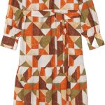 LC WAIKIKI Woman Patterned Long Sleeve Shirt Dress