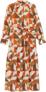 LC WAIKIKI Woman Patterned Long Sleeve Shirt Dress