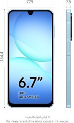 ⁦Samsung Galaxy A17 LTE, Android Smartphone, 128GB Storage, 4GB RAM, Blue, 6x OS Upgrades, Large Display, 50MP OIS Camera 1 Year Warranty/Local Version⁩ - الصورة ⁦3⁩