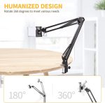 ⁦SHAWE Cell Phone Holder, Clip Clamp for Desk, Universal Stand Mount With Flexible 360 Rotation, Long Arm Bracket for 3.5-6.5in Devices, Mobile Stand for Bed, Office, Kitchen⁩ - الصورة ⁦4⁩