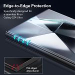 ⁦ESR 2+1 Pack for Samsung Galaxy S24 Ultra Screen Protector Set, 2 Tempered Glass Screen Protectors and 1 Set Individual Lens Protectors, 2.5D Curved Edges, Full-Coverage Protection, Scratch Resistant⁩ - الصورة ⁦4⁩