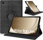 Case for Galaxy Tab A9 Plus 10.9-inch 2023,Leather Case and Foldable Stand Cover Ultra-Thin and A9 (Black)