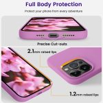 ⁦OTOFLY for iPhone 14 Pro Max Case Magnetic Silicone Shockproof Slim Thin Phone Case 6.7 inch (Lilac Purple)⁩ - الصورة ⁦5⁩