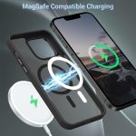 ⁦GaoBao iPhone 13 Pro Max 6.7 Inch Case Compatible with MagSafe, Hybrid Magnetic Case Cover Translucent Matte Back Protection Camera Cover Slim Shockproof Back Anti-Scratch Black⁩ - الصورة ⁦7⁩