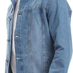 ⁦Andora Mens Full Buttoned Casual Denim Jacket⁩ - الصورة ⁦2⁩